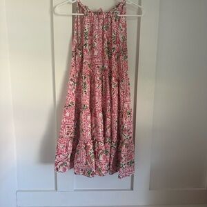 CeCe floral print halter minidress